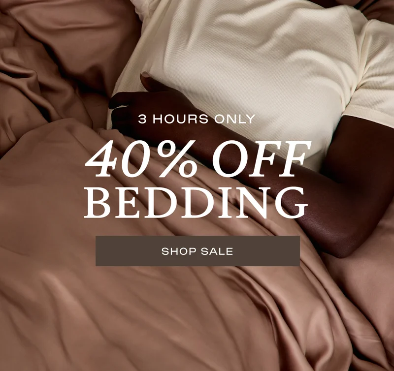 3 Hours Only: 40% Off BEDDING, SHOP NOW