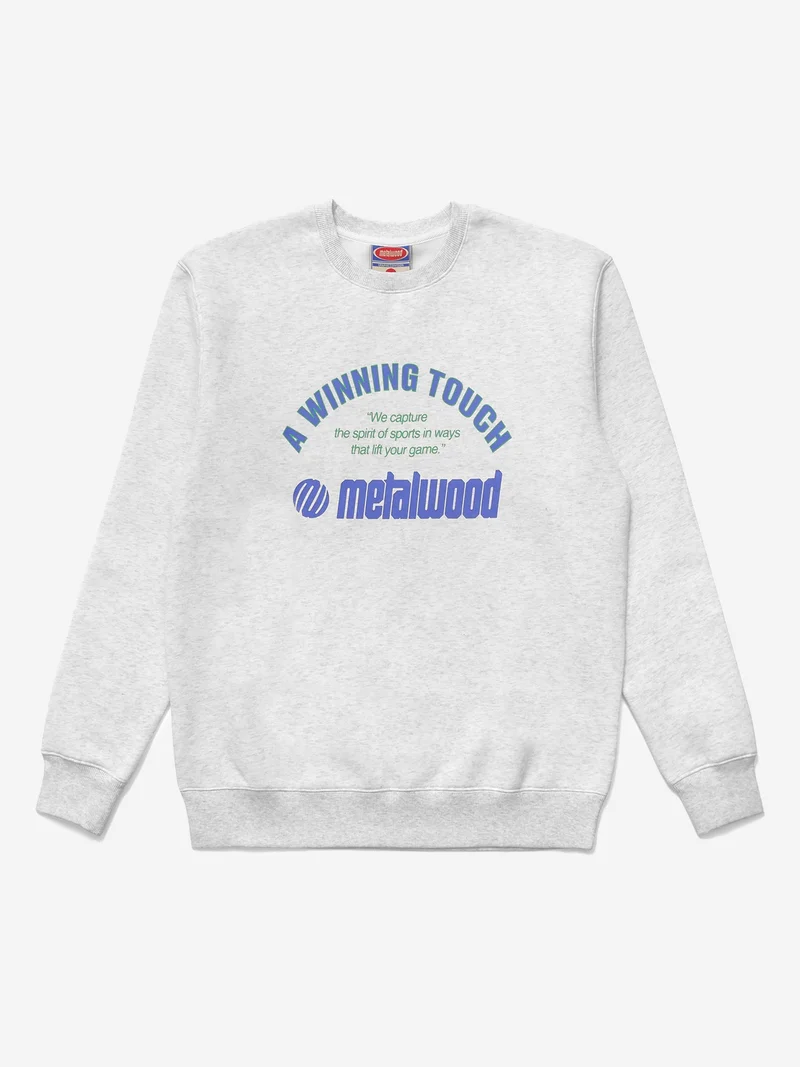 Image of metalwood Winning Touch Crewneck Sweatshirt - Heather Grey