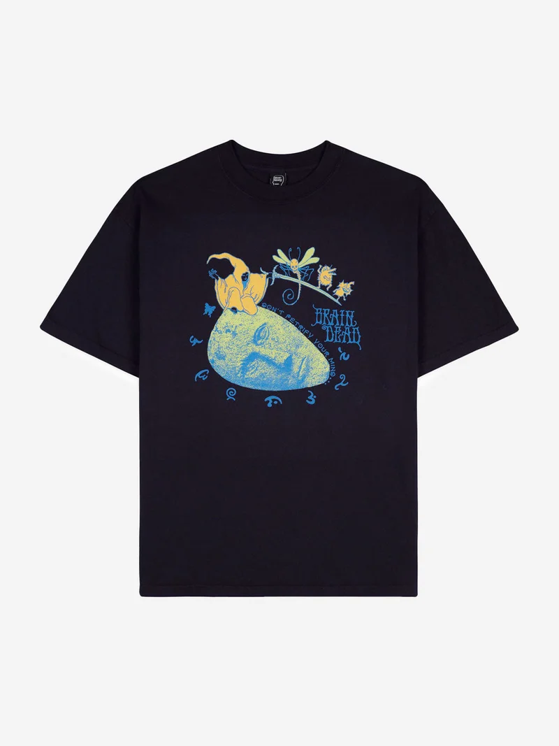 Image of Brain Dead Petrified Mind T-Shirt - Navy