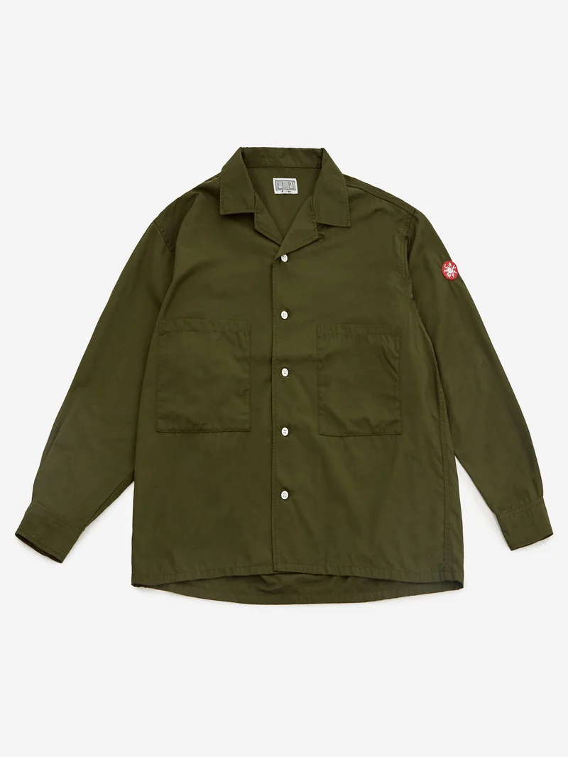 Image of C.E Cav Empt CN Twill Open Shirt - Green