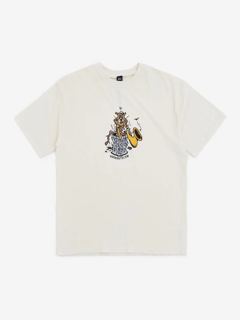Image of Brain Dead Trash Cat T-Shirt - Natural