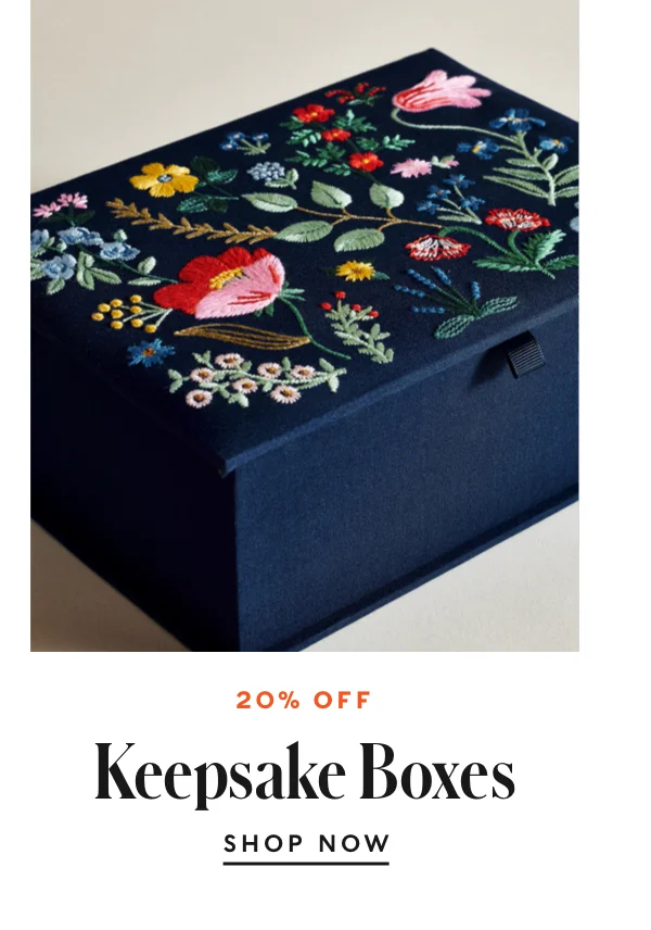 20% Off Keepsake Boxes
