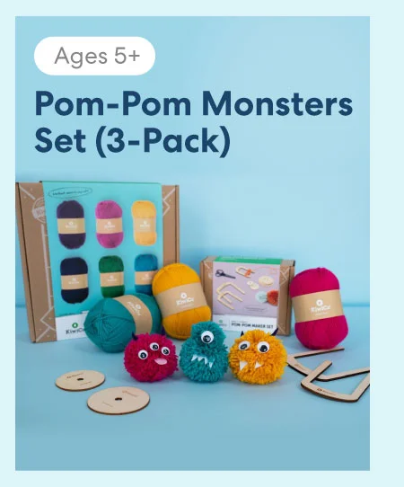 Pom-Pom Monsters Set (3-Pack)