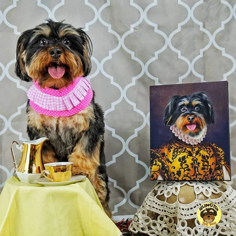 Image of The Golden Queen - Custom Pet Canvas