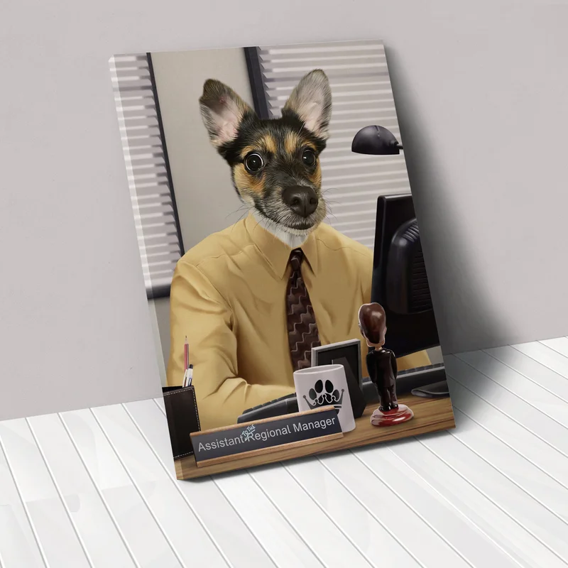 Image of The Pawssistant Manager - Custom Pet Canvas