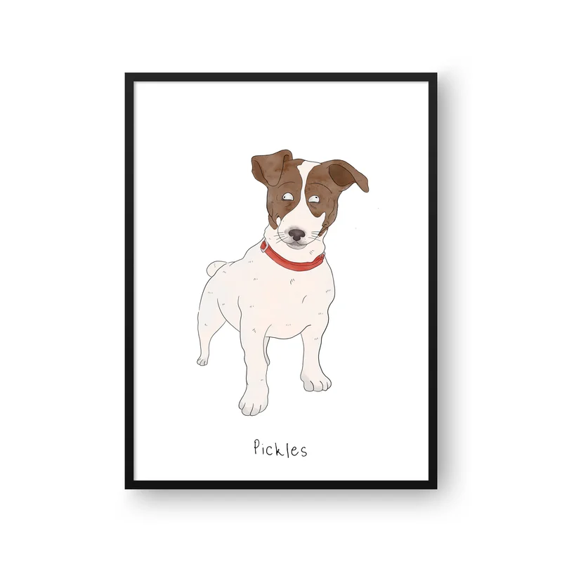 Image of Ugly Pet Portrait - One Pet, Framed Poster