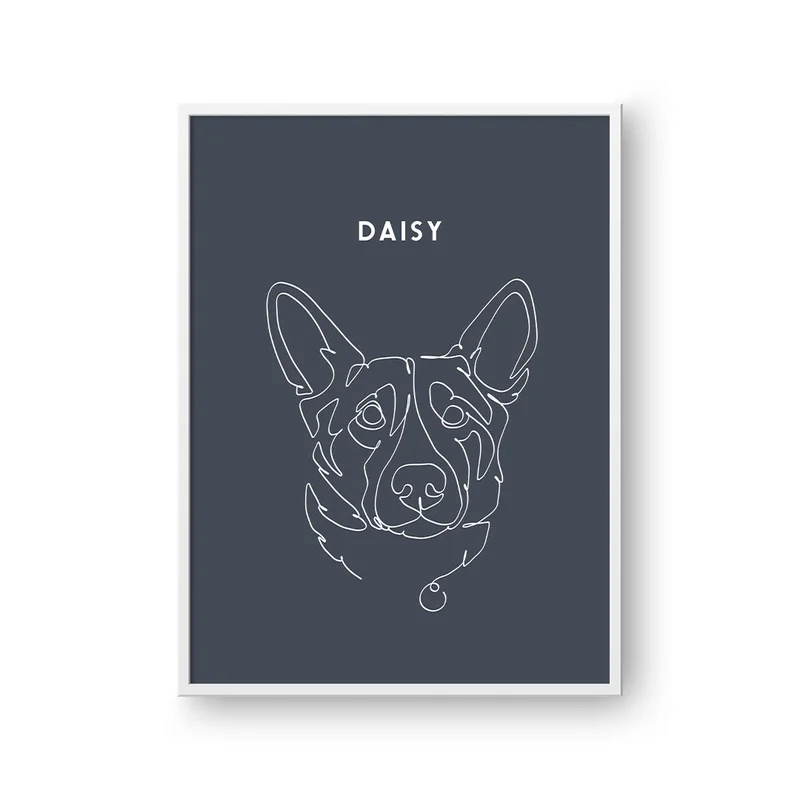 Image of Line Art Pet Portrait - One Pet