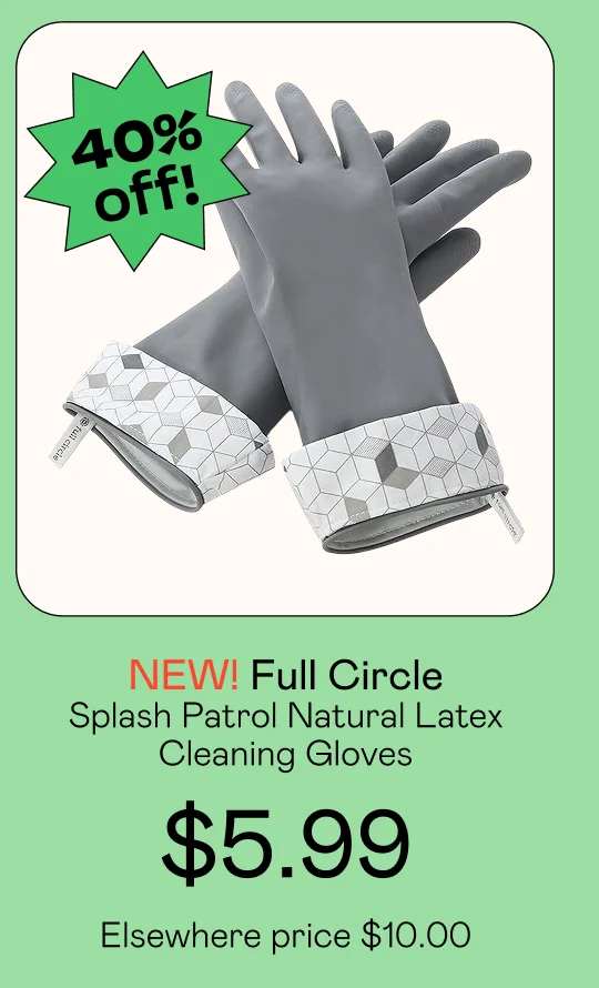 Splash Patrol Natural Latex Cleaning Gloves