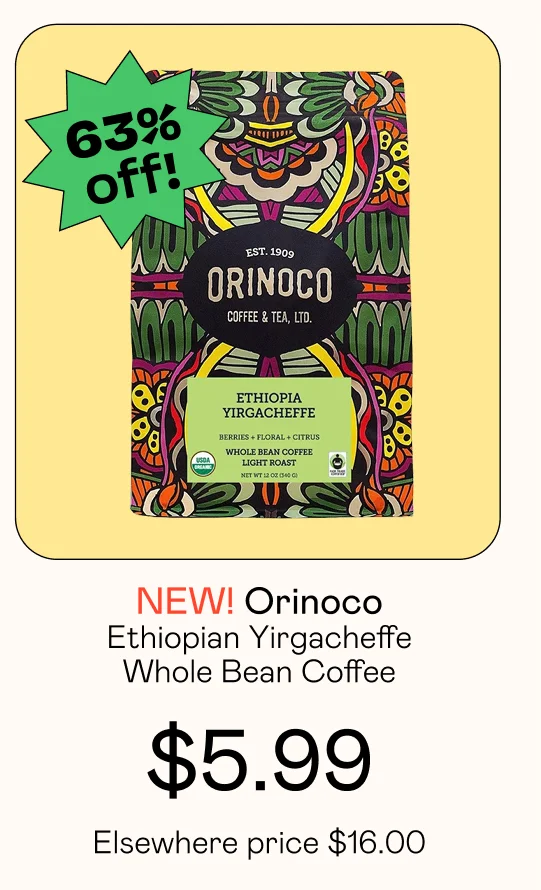 Ethiopian Yirgacheffe Whole Bean Coffee