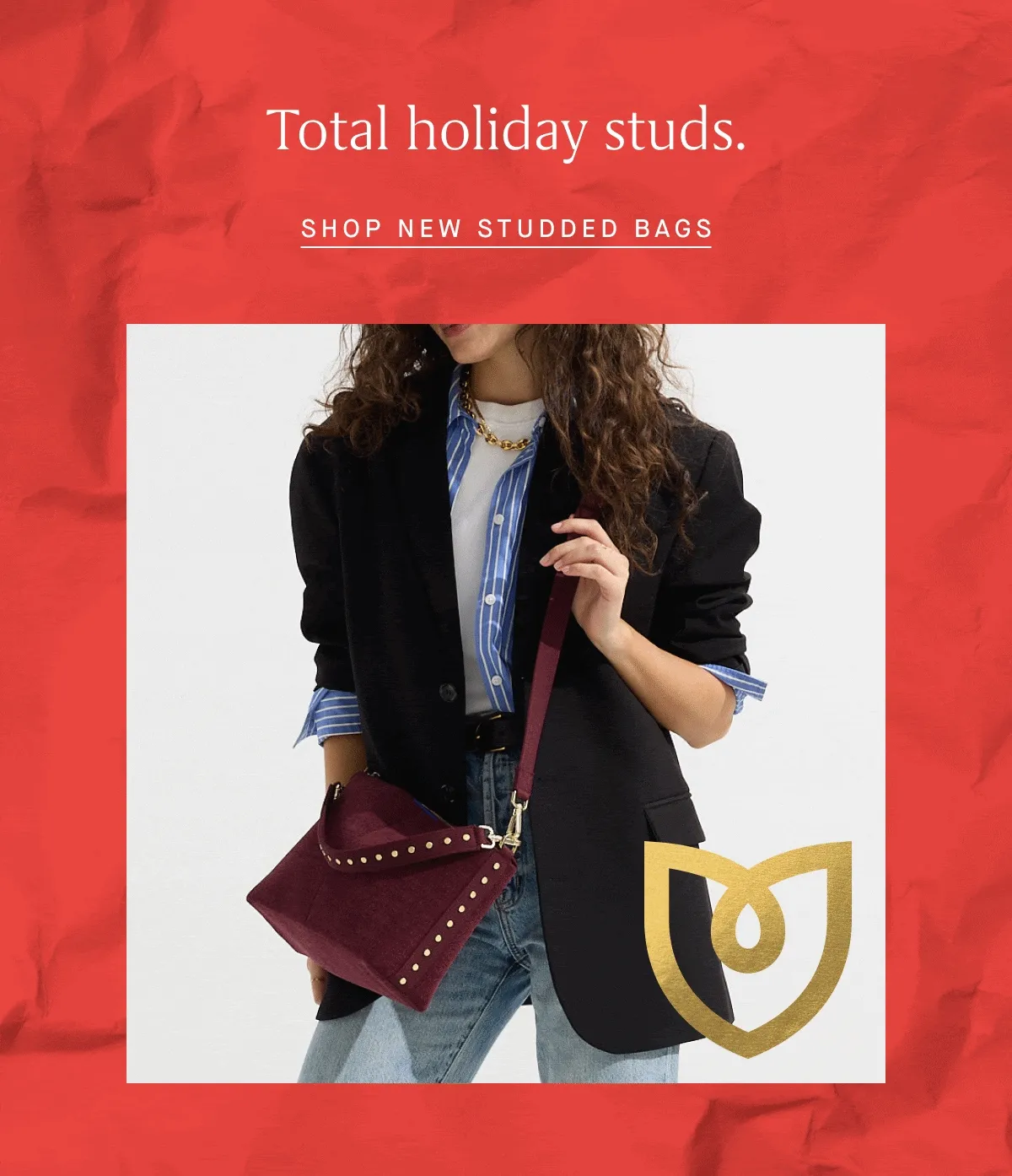 Total holiday studs. SHOP NEW STUDDED BAGS