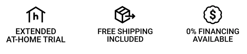 Extended at-home trial. Free shipping included. 0% financing available
