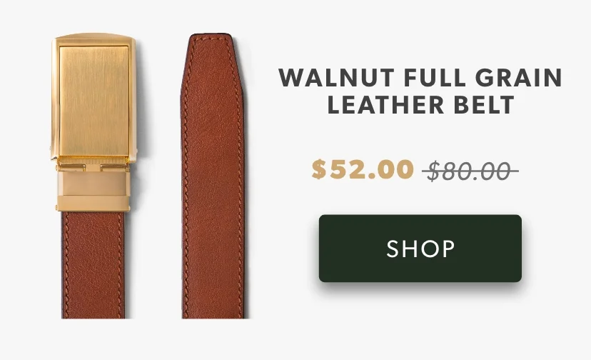 Walnut Full Grain Leather Belt