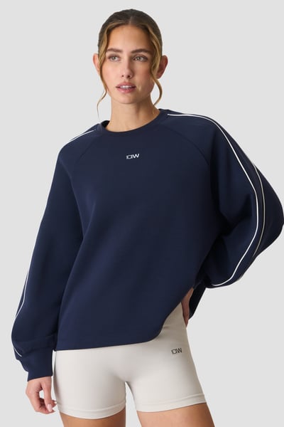 Image of Contrast Crewneck  Midnight Blue