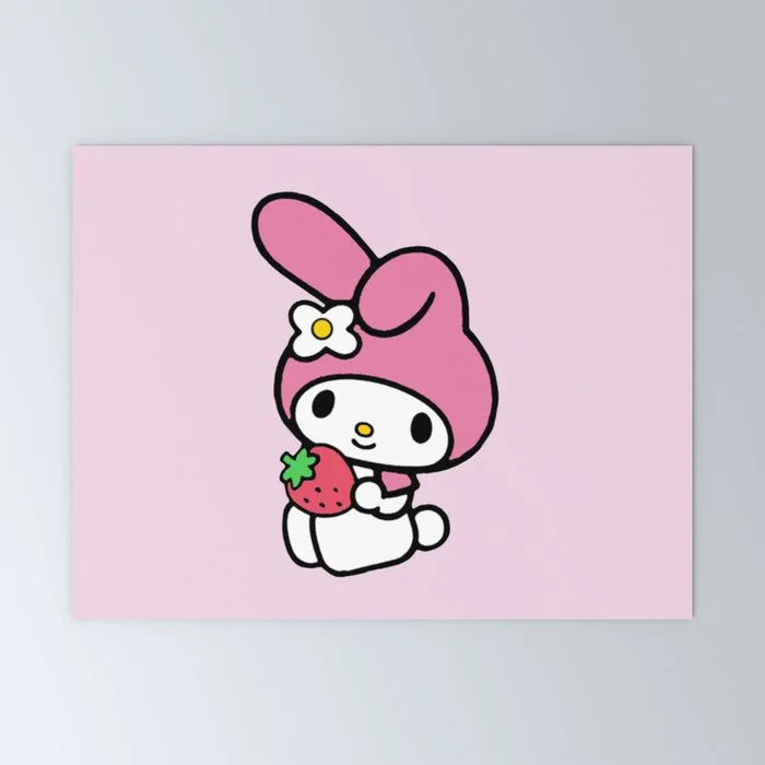 Pink My Melody Bunny Mini Art Print Mini Art Print