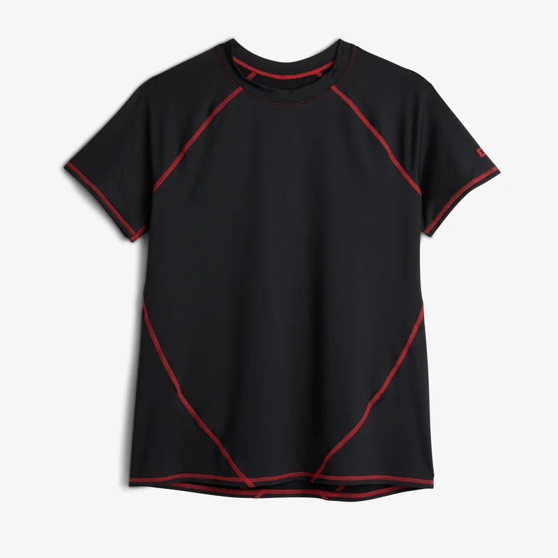 Image of Swim Rashguard Tee - Red Edge