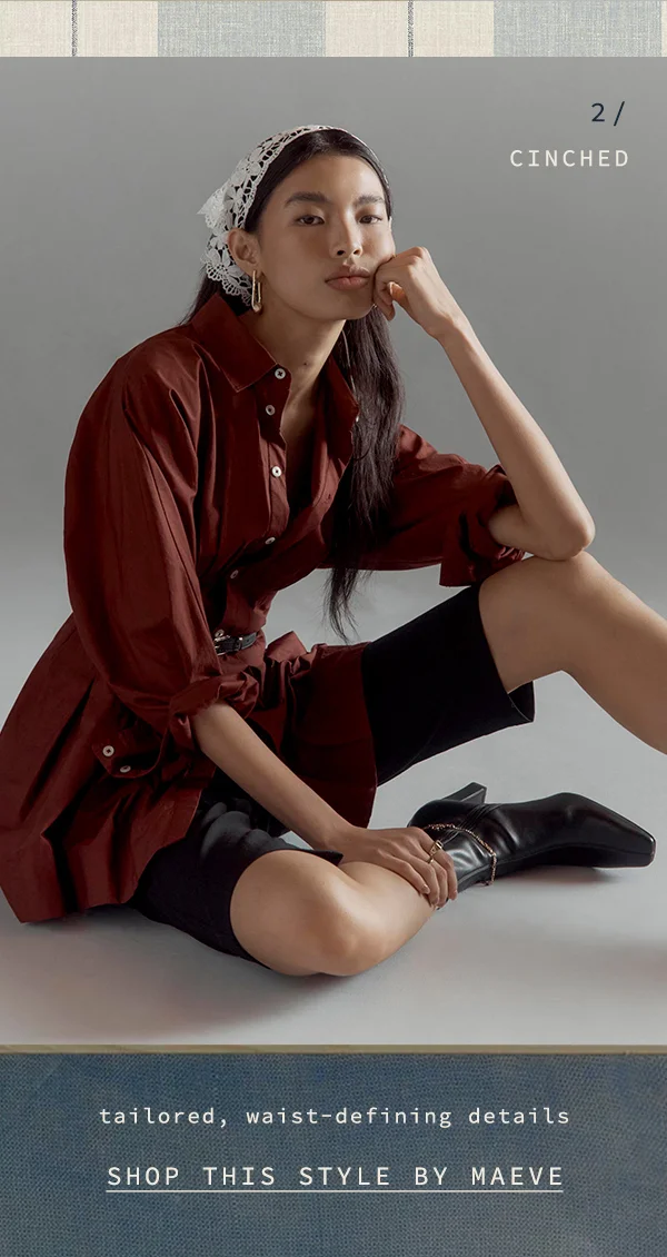Cinched buttondown