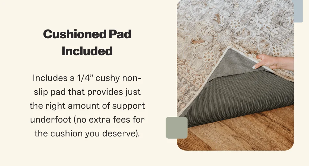 Cushioned Pad Included