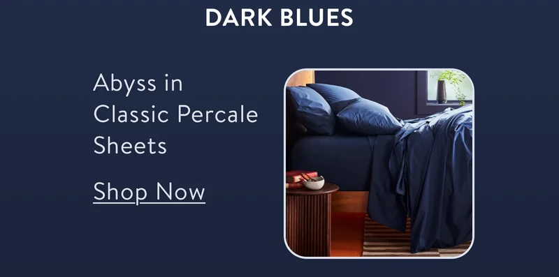 Abyss in classic percale sheets