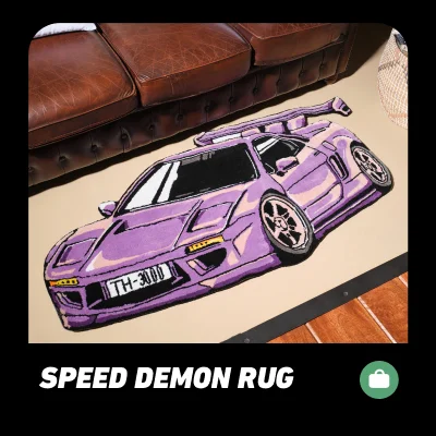 Speed Demon Tufted Rug