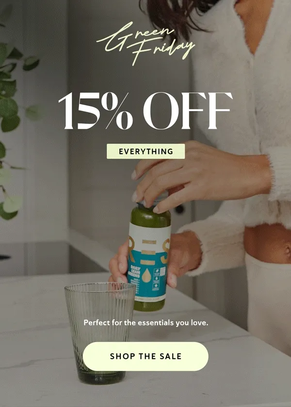 15% off everything – Perfect for the essentials you love. |  25% off orders over £120 – Fill your fridge with nourishing goodness. |  35% off orders over £150 – Go all-in on wellness and make your best investment in health yet.