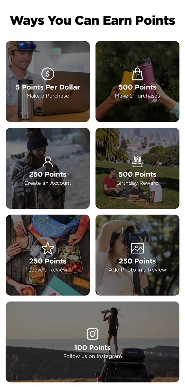 Ways to Earn Points