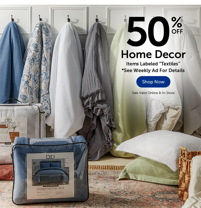 50% Off Home Decor - Items Labeled Textiles
