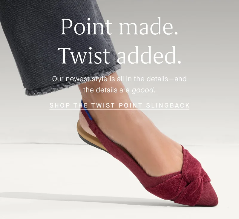 Point made. Twist added. Our newest style is all in the details—and the details are goood. SHOP THE TWIST POINT SLINGBACK