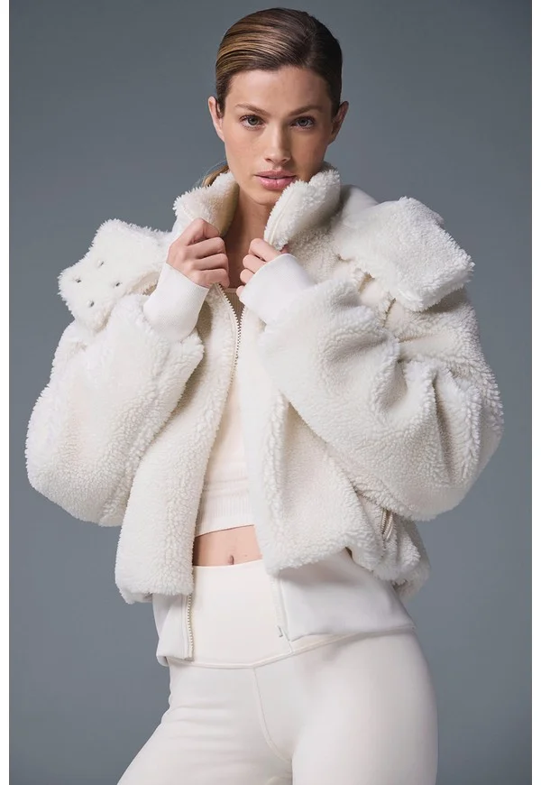 Foxy Sherpa Jacket - Ivory - Ivory / M