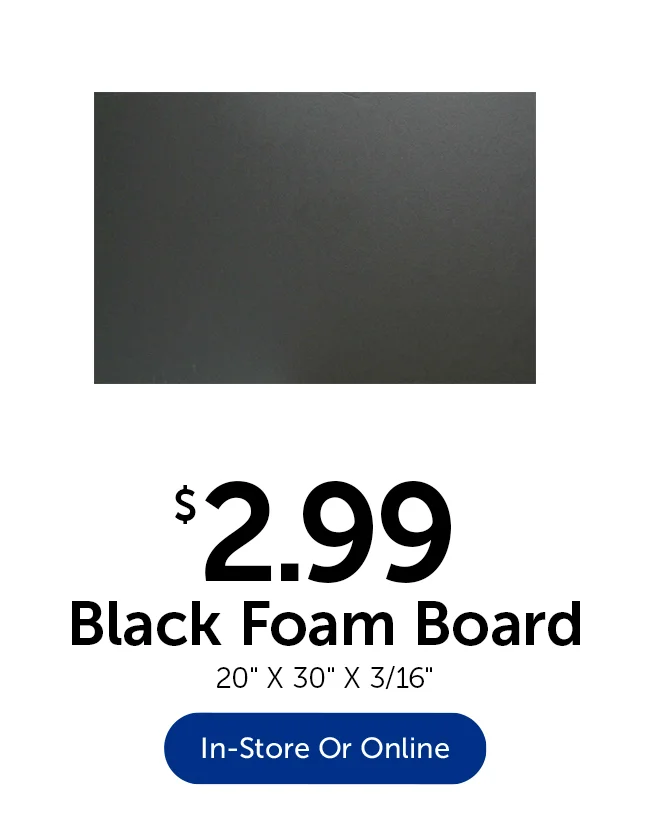 $2.99 Black Foam Board