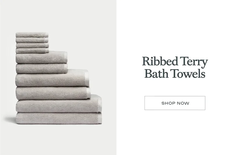 Ribbed Terry Bath Towels