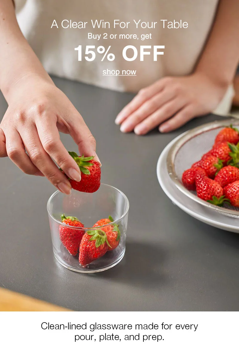 Clear Win For Your Table: Buy 2+ Get 15% OFF Glassware