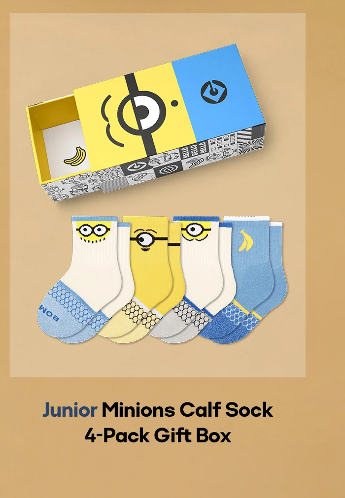 Junior Minions Calf Sock
            4-Pack Gift Box