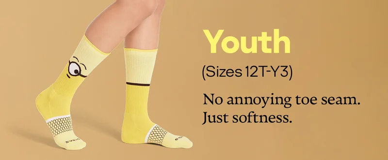 Youth (Sizes 12T-Y3) | No annoying toe seam. Just softness.