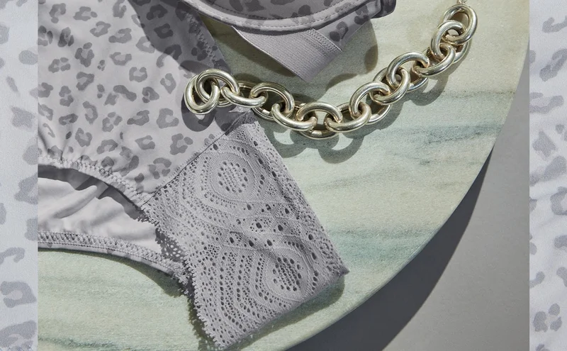 Smooth Lace Bikini Slate Leo