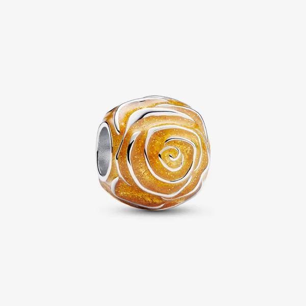 Yellow Rose in Bloom Charm