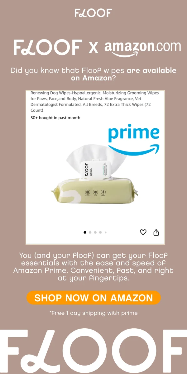 Floof Renewing Wipes on Amazon