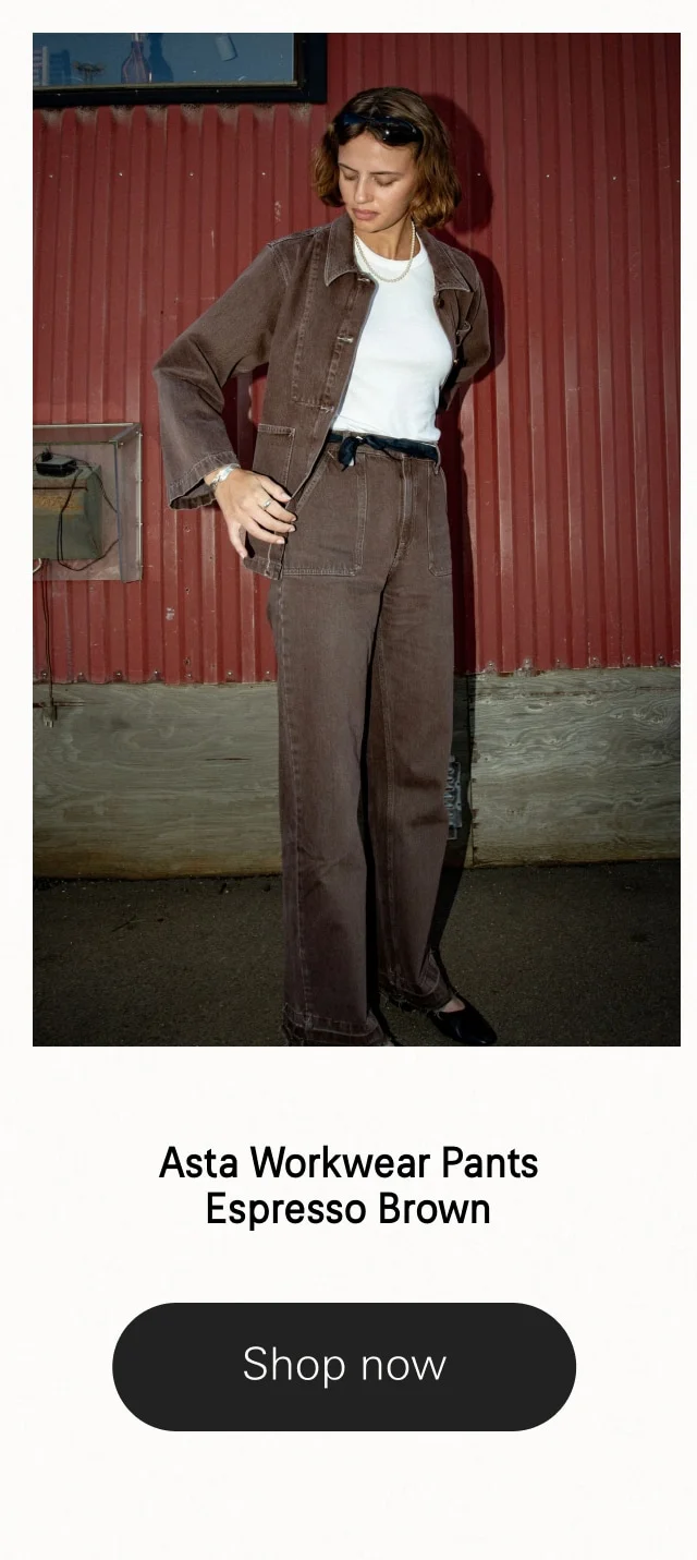 Asta Workwear Pants Espresso Brown