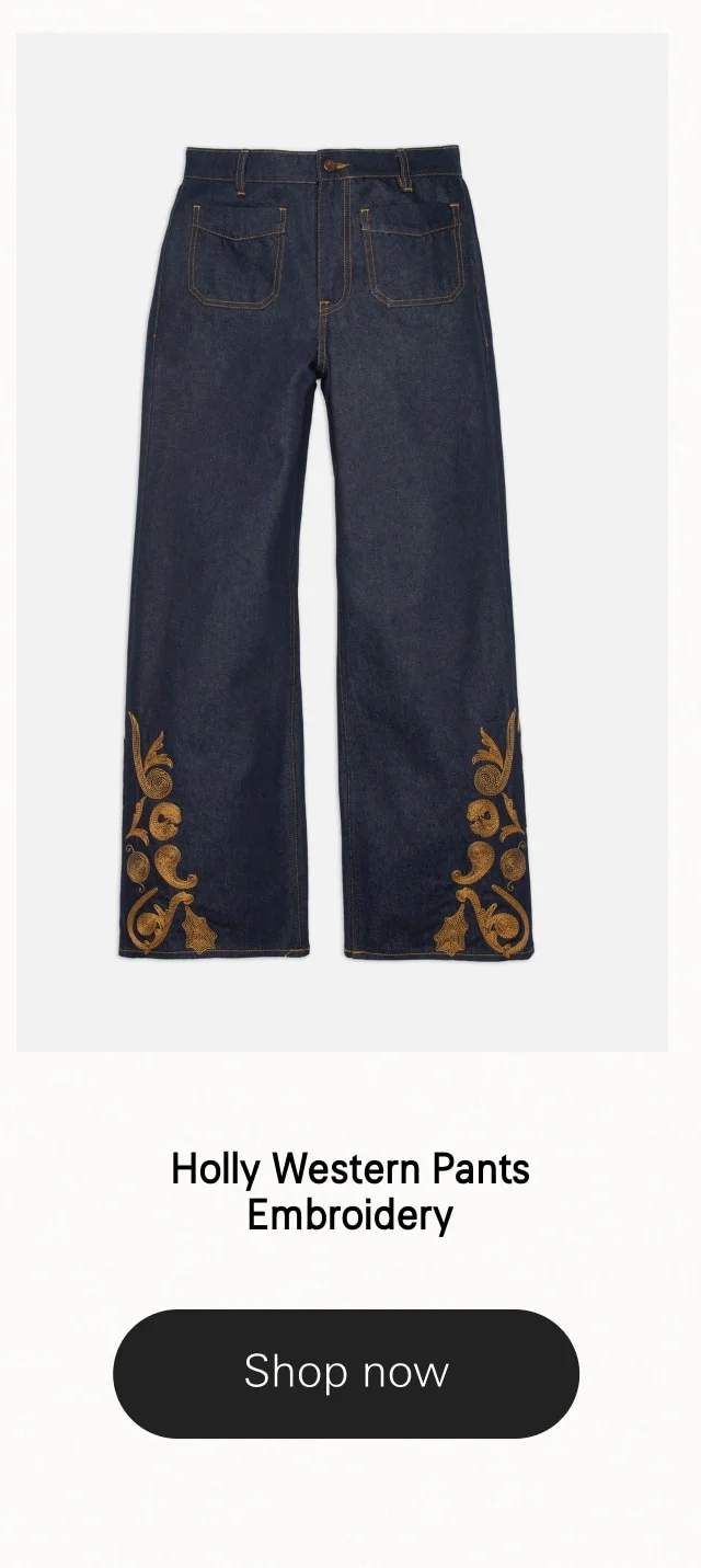 Holly Western Pants Embroidery