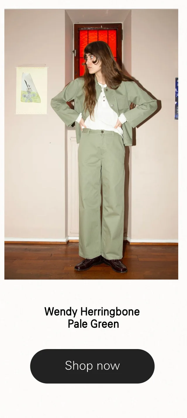 Wendy Herringbone Pale Green