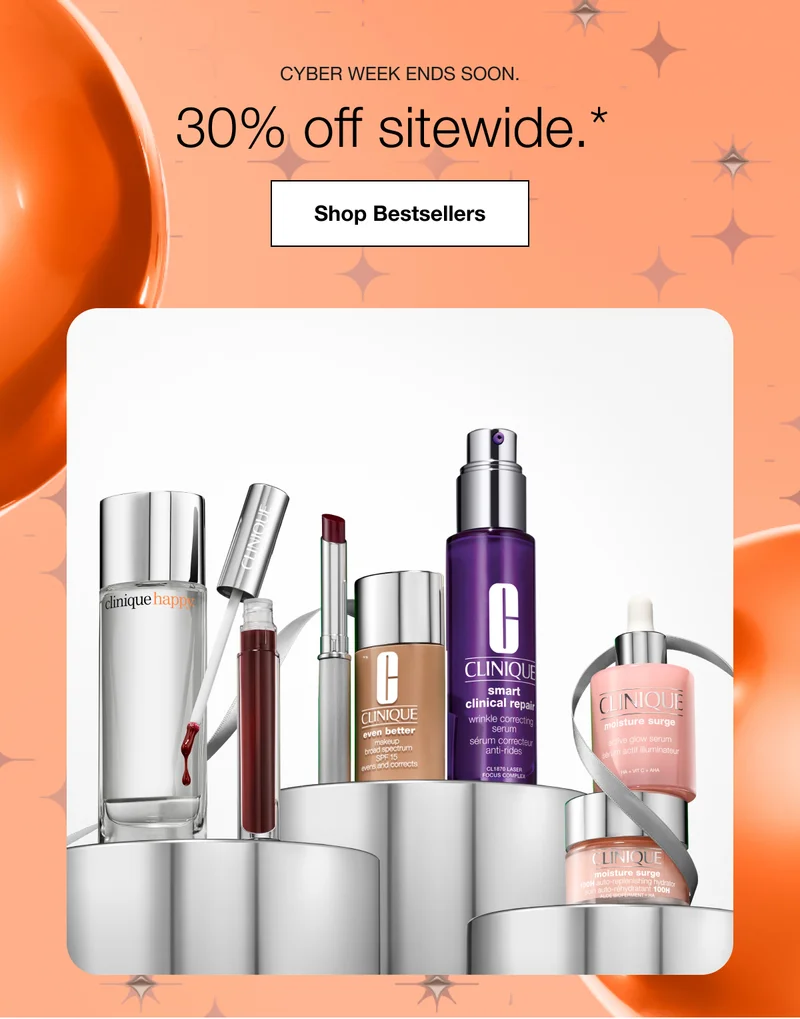 CYBER WEEK ENDS SOON. 30% off sitewide.* Shop Bestsellers