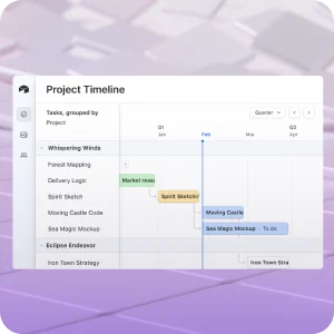 Project Management timeline view