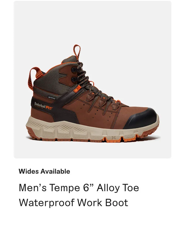 Men's Tempe 6 Inch Alloy Toe Waterproof Work Boot