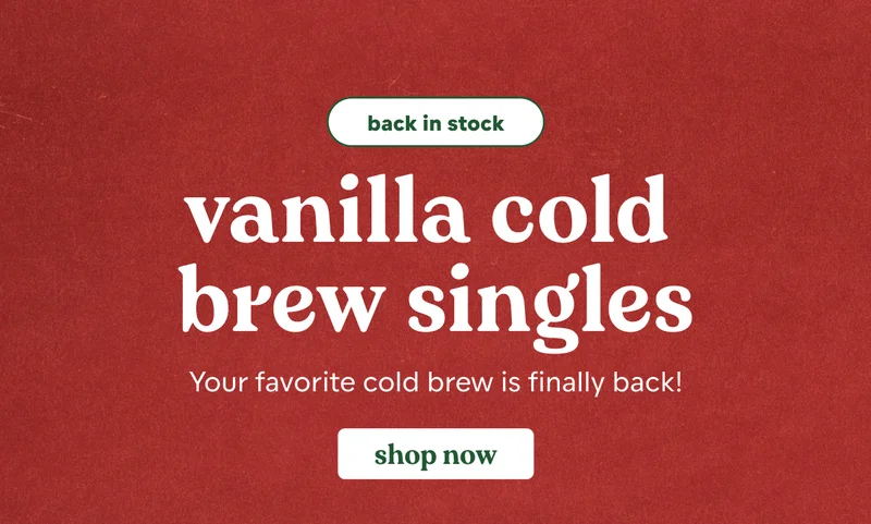 vanilla cold brew back in stock
