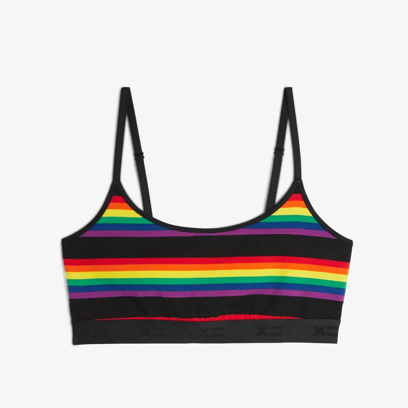 Image of Low Cut Soft Bra - Stripe Unbound