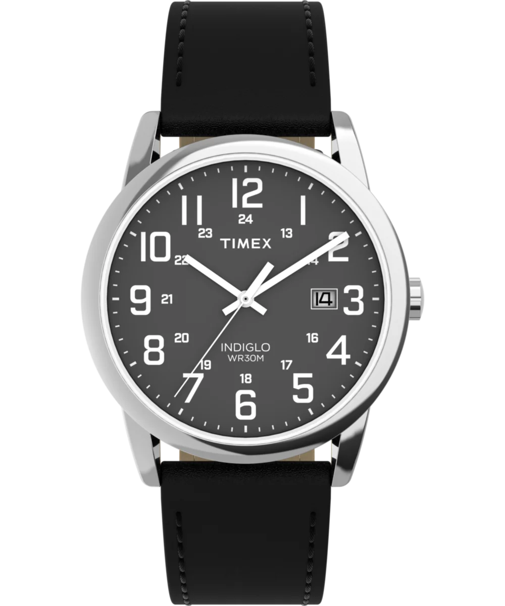 Image of Easy Reader® Classic 38mm Leather Strap Watch