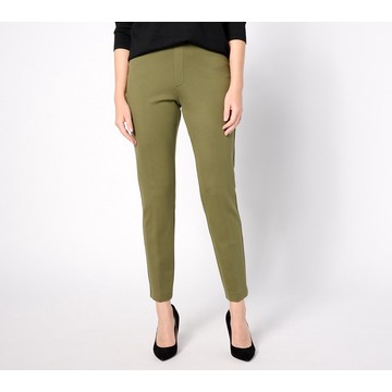 Susan Graver Regular Smart Ponte Knit Slim Leg Pants