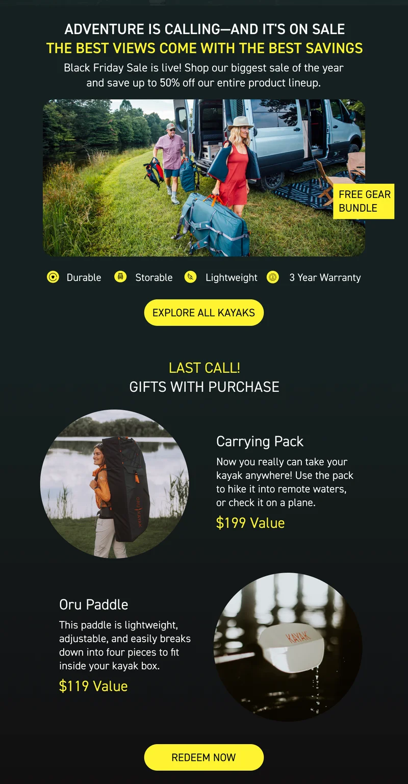 SHOP 20% OFF ALL KAYAKS + FREE PACK & PADDLE ($318 VALUE) WITH PURCHASE SHOP 20% OFF ALL KAYAKS + FREE PACK & PADDLE ($318 VALUE) WITH PURCHASE