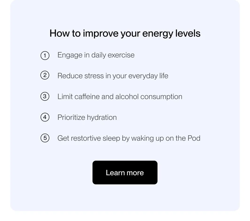 How to improve your energy levels
