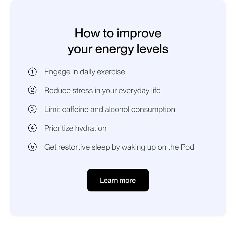 How to improve your energy levels