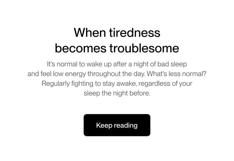 When tiredness becomes troublesome